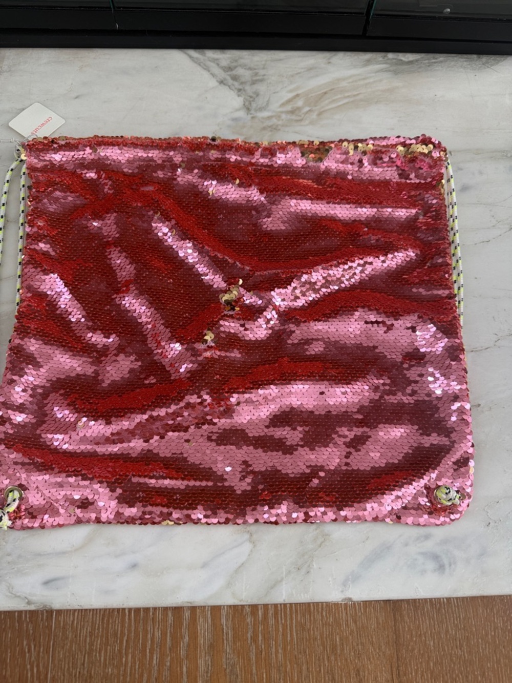 J. Crew Kids Sequin Backpack Panel in Pink and Red